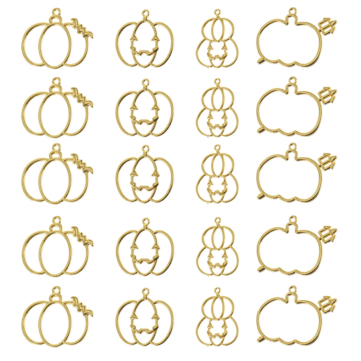 Art Craft Kit - 20Pcs DIY Pumpkin Resin Pendant Mold
