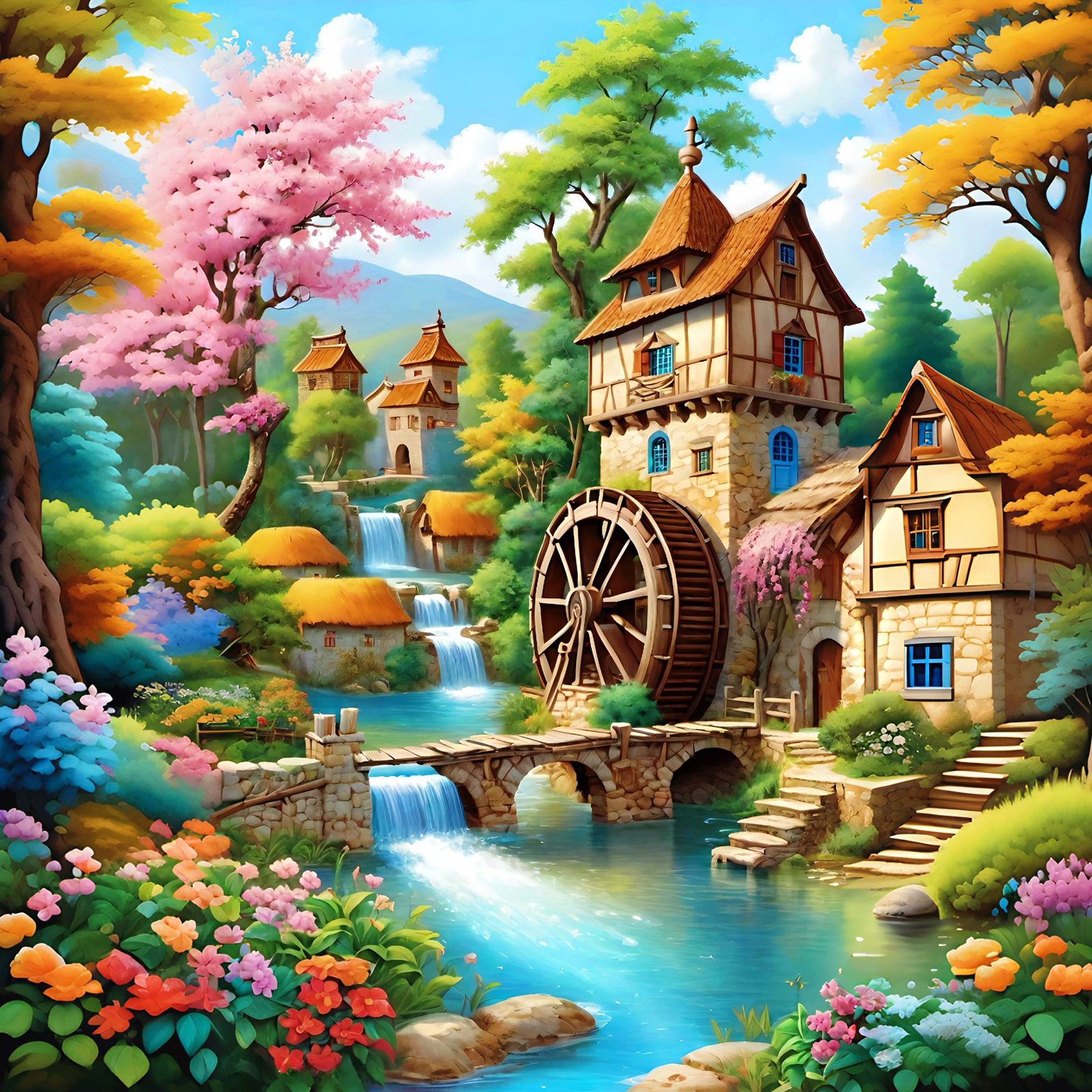 Art Craft Village - 5D village Diamond Painting Kit –