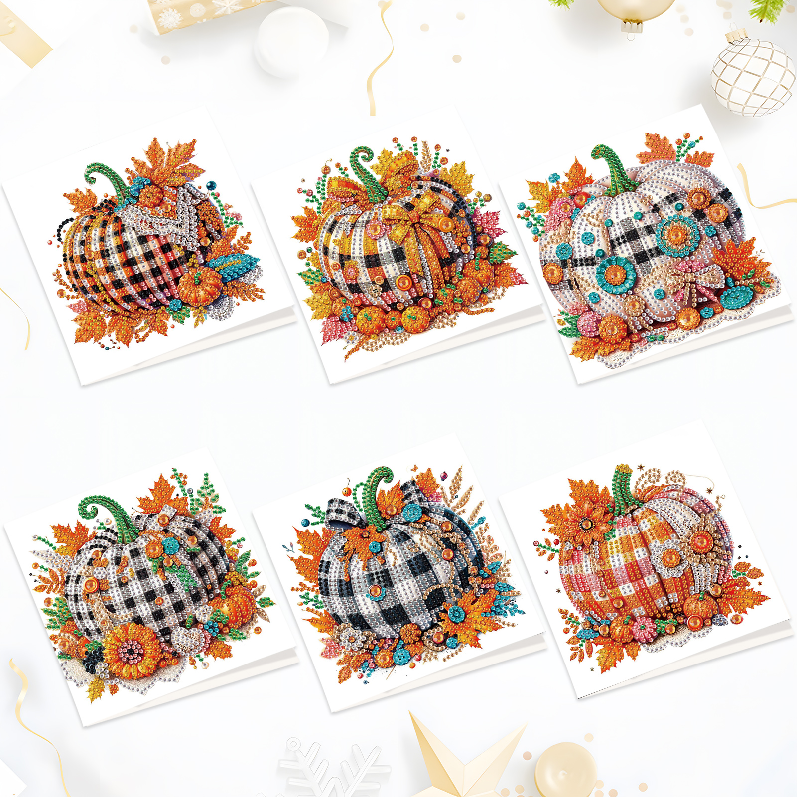 Art Craft Kit - 6Pcs Diamond Painting Greeting Cards Kits,Halloween