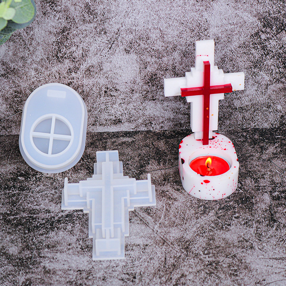 Art Craft Simple - 1Set Decorative Holder Mold Cross Style