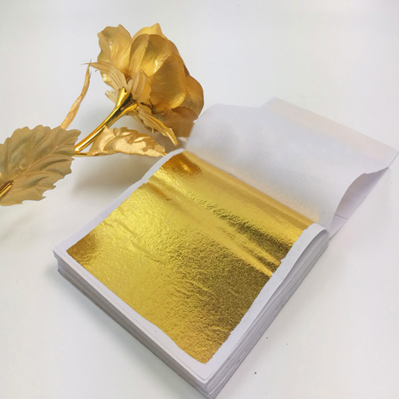 Wallpaper Art And Craft - 100pcs Imitation Gold Sliver Leaf Foil