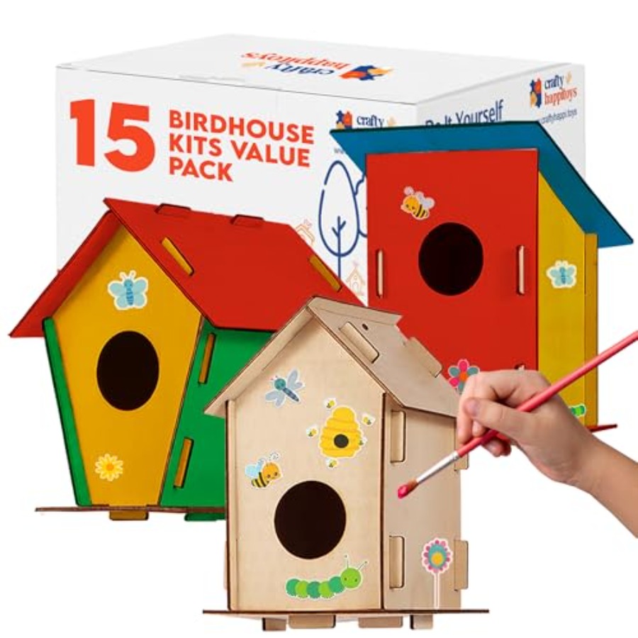 Art Craft Kit - Kit - Unfinished Wood Bird Houses