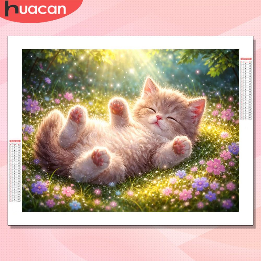 Wallpaper Art And Craft - HUACAN Diamond Mosaic News 2026 Cat