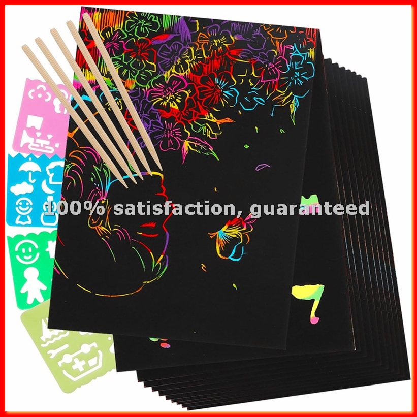 Art Craft Kit - Scratch Paper Art Set, Black Crafts
