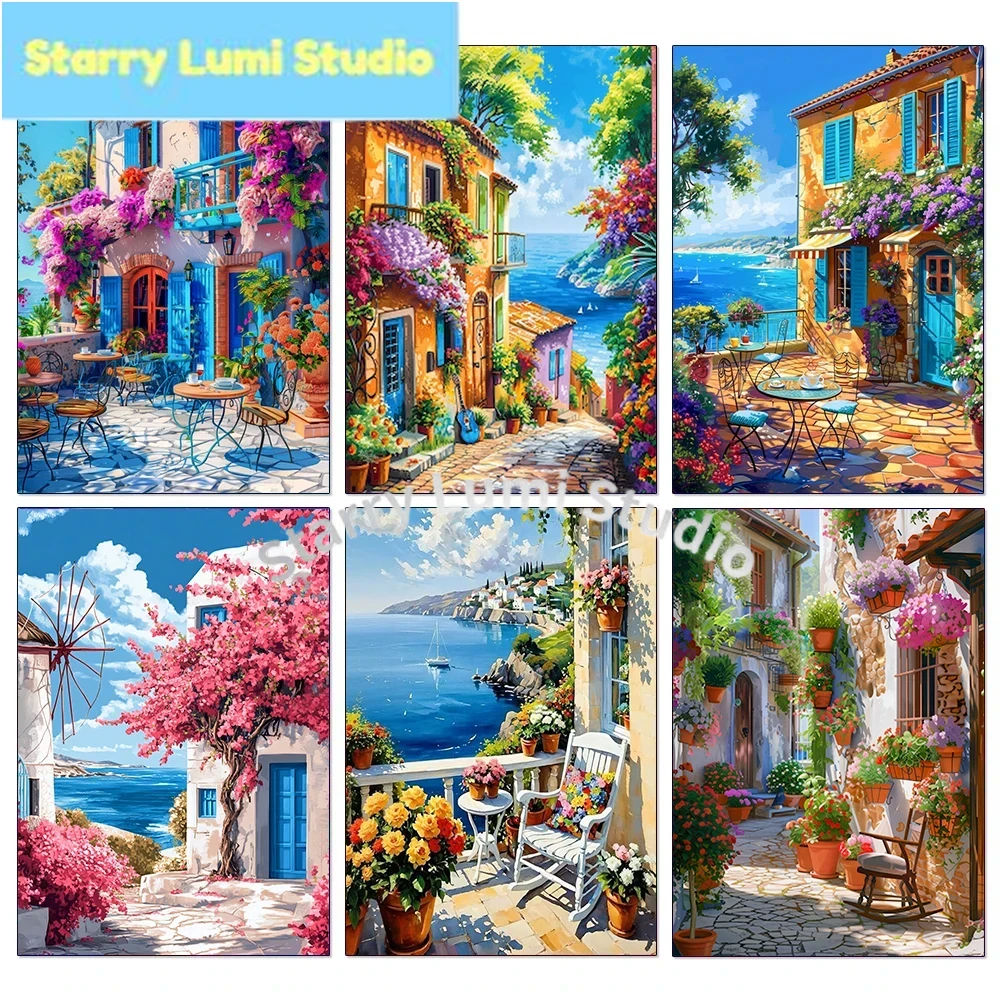 Art Craft Village - Water Town Diamond Painting Landscape Village