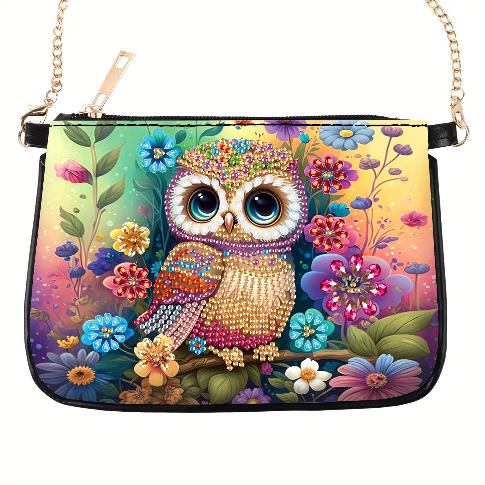 Art Craft Kit - Colorful Owl Diamond Art Painting bag