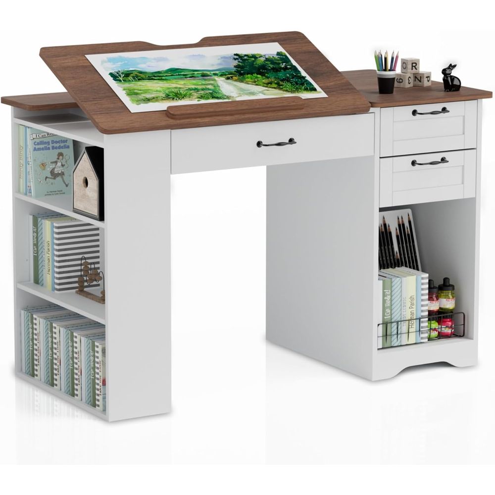 Art Craft Us - Adjustable Art Desk with Storage and