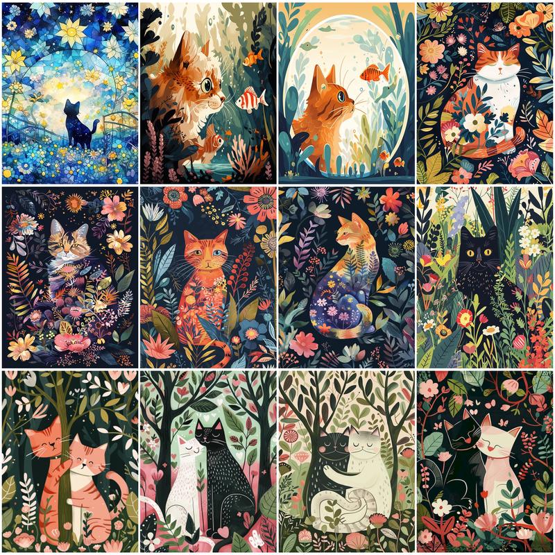 Art Craft Simple - 1pc frameless Simple Painting By Numbers,Animals