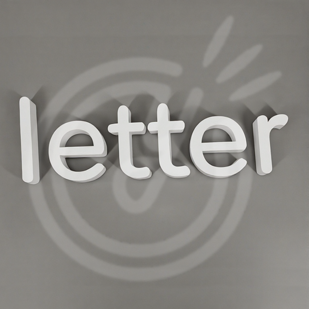 Art Craft Logo Design - DIY Slogan Logo Letter 15CM White