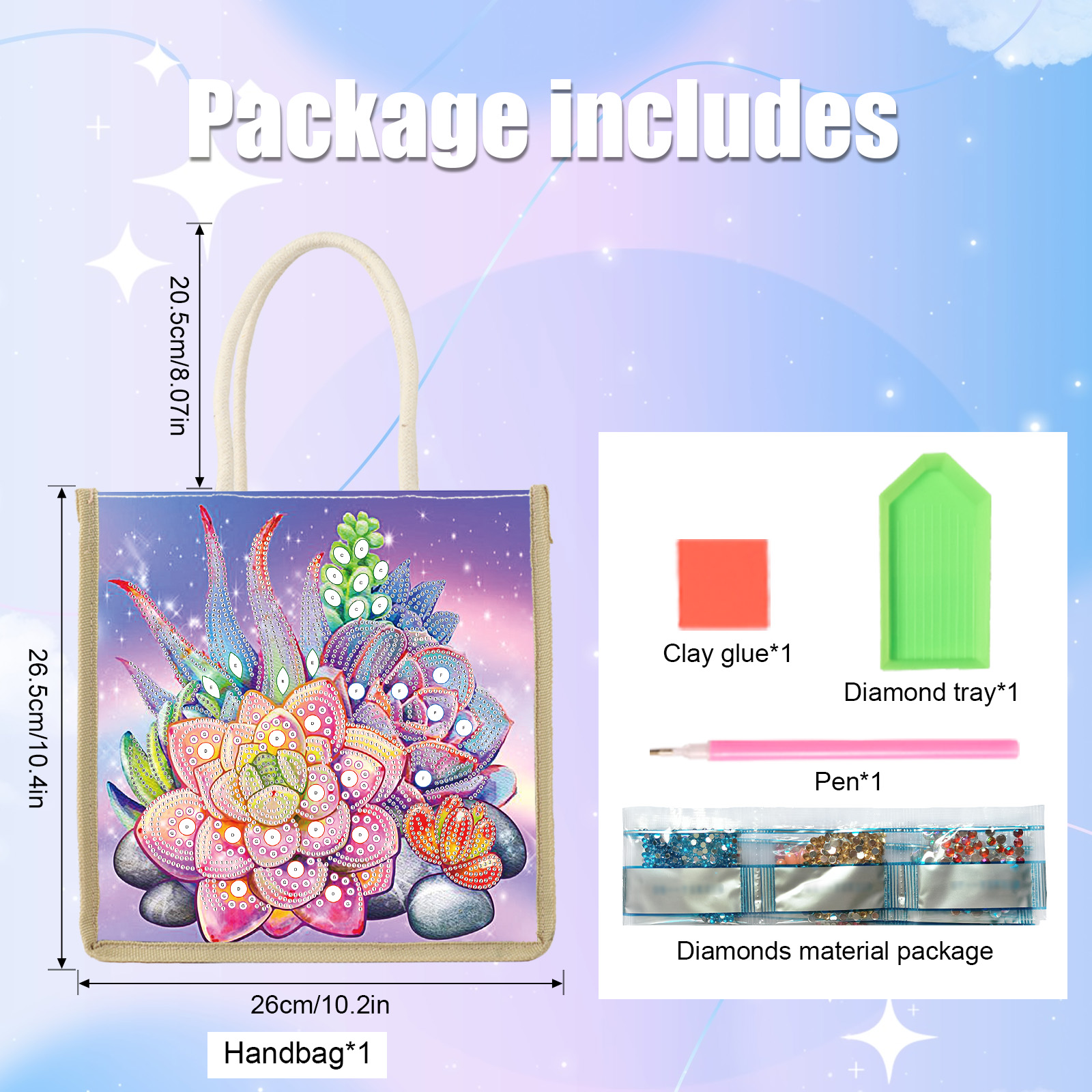 Diamond Art Painting Handbag K - Art Craft Kit 리뷰 및 가격
