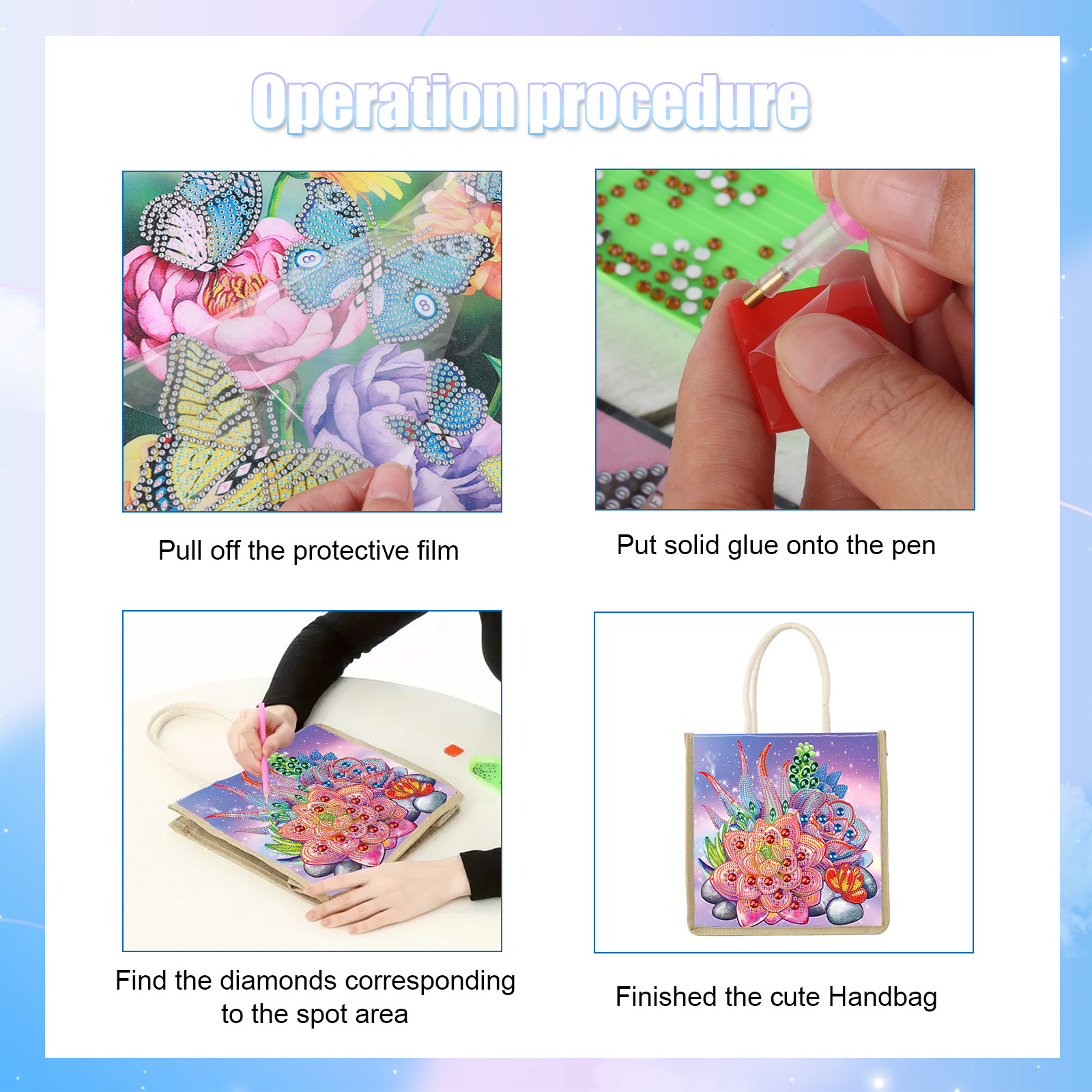 Diamond Art Painting Handbag K - Art Craft Kit 리뷰 및 가격