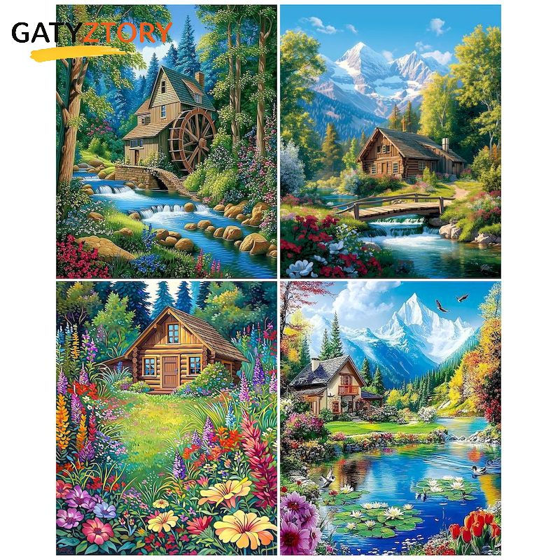 GATYZTORY Village Paint By Num - Art Craft Village 리뷰 및 가격
