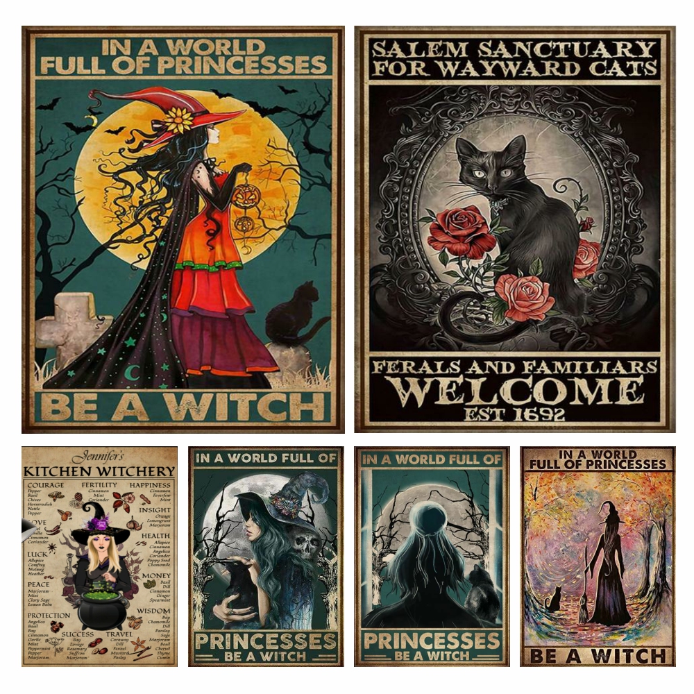 Witch And Cats 5D Diy Diamond  - Wallpaper Art And Craft 리뷰 및 가격