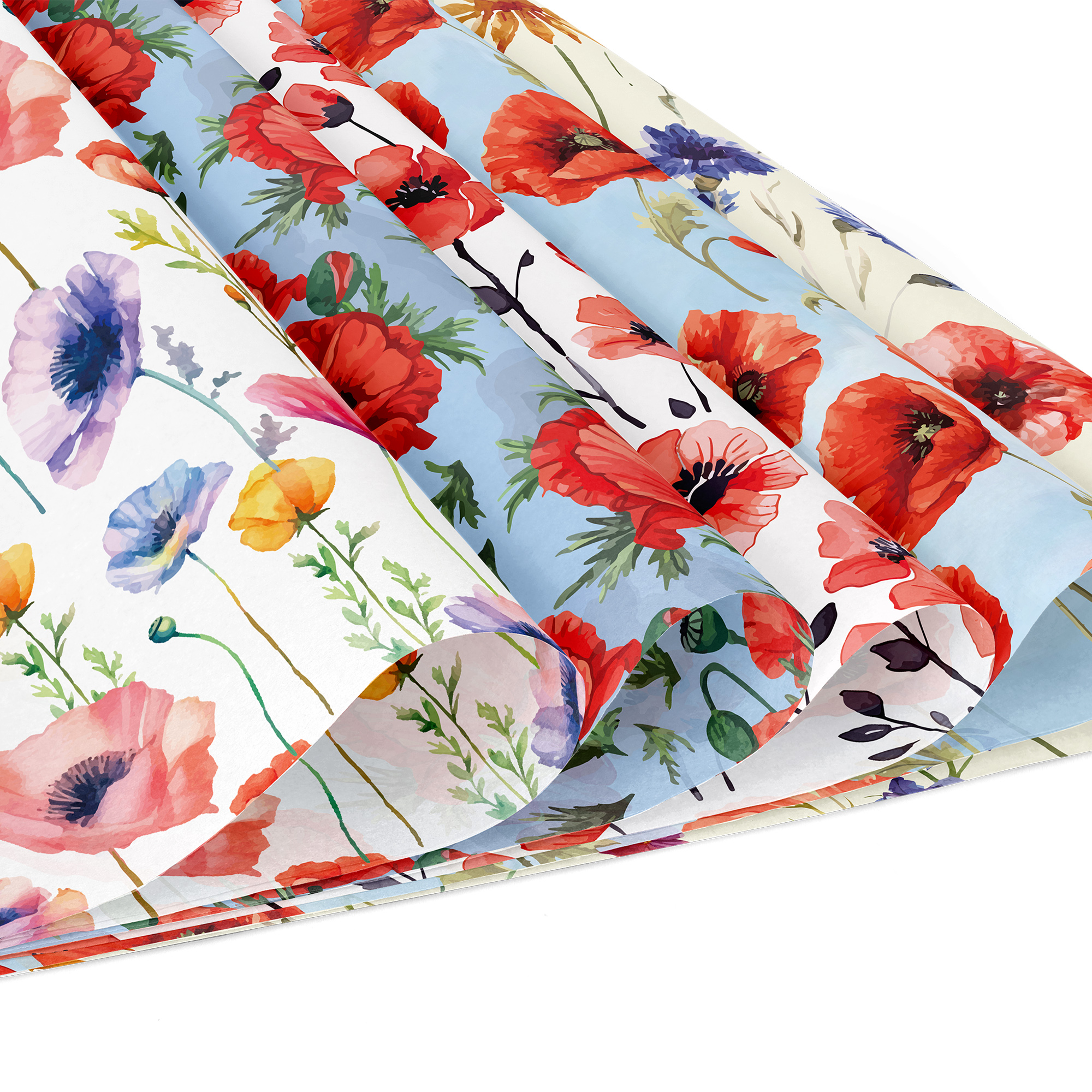 24pcs 30*30cm Poppy Red Flower - Art Craft Paper 리뷰 및 가격