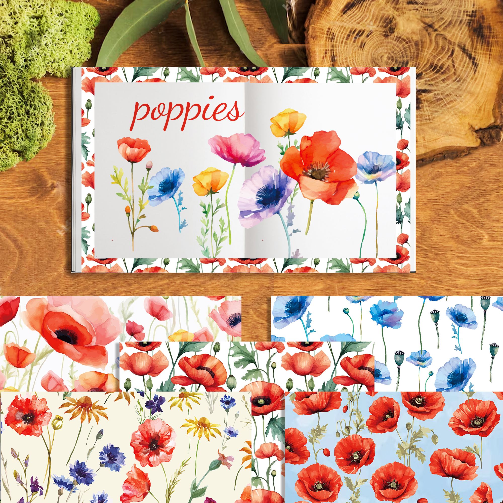 24pcs 30*30cm Poppy Red Flower - Art Craft Paper 리뷰 및 가격