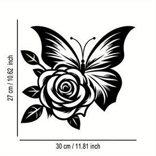 1 Iron Butterfly Rose Metal Wa - Art Craft Logo Design 리뷰 및 가격