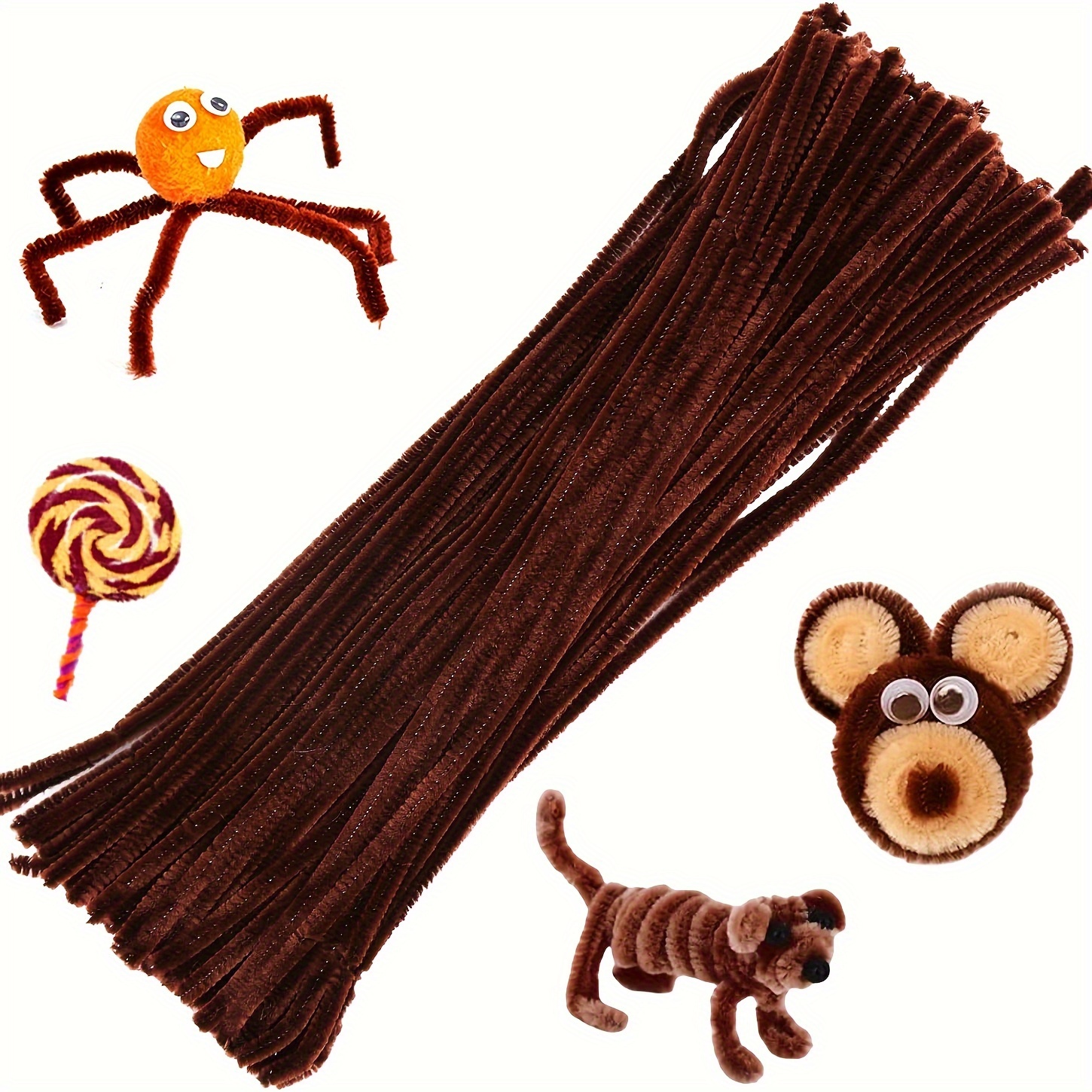 100 Pcs Coffee Pipe Cleaners,P - Art Craft Things 리뷰 및 가격