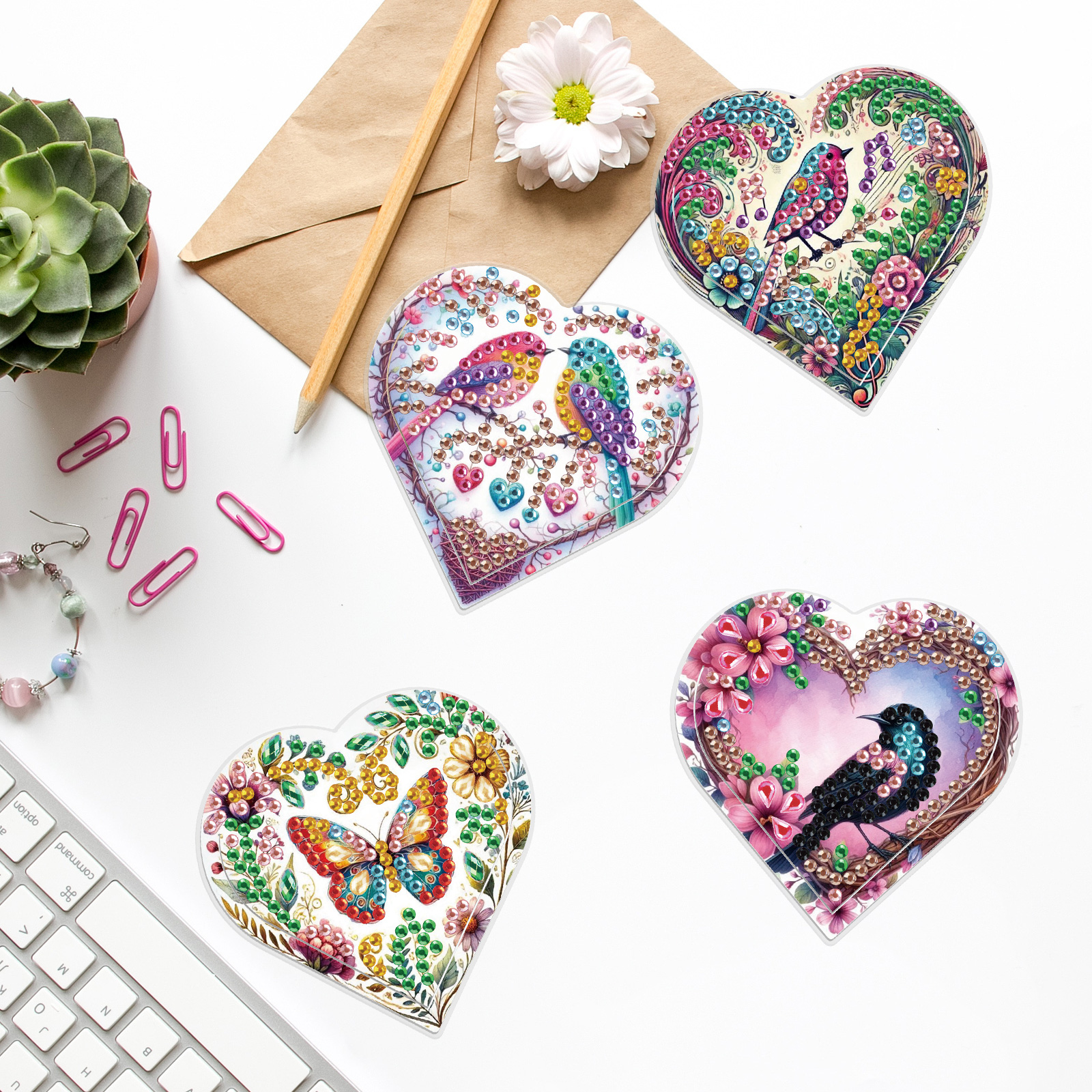 4PCS Diamond Painting Heart Sh - Art Craft Kit 리뷰 및 가격