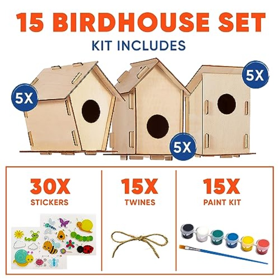 Kit - Unfinished Wood Bird Hou - Art Craft Kit 리뷰 및 가격