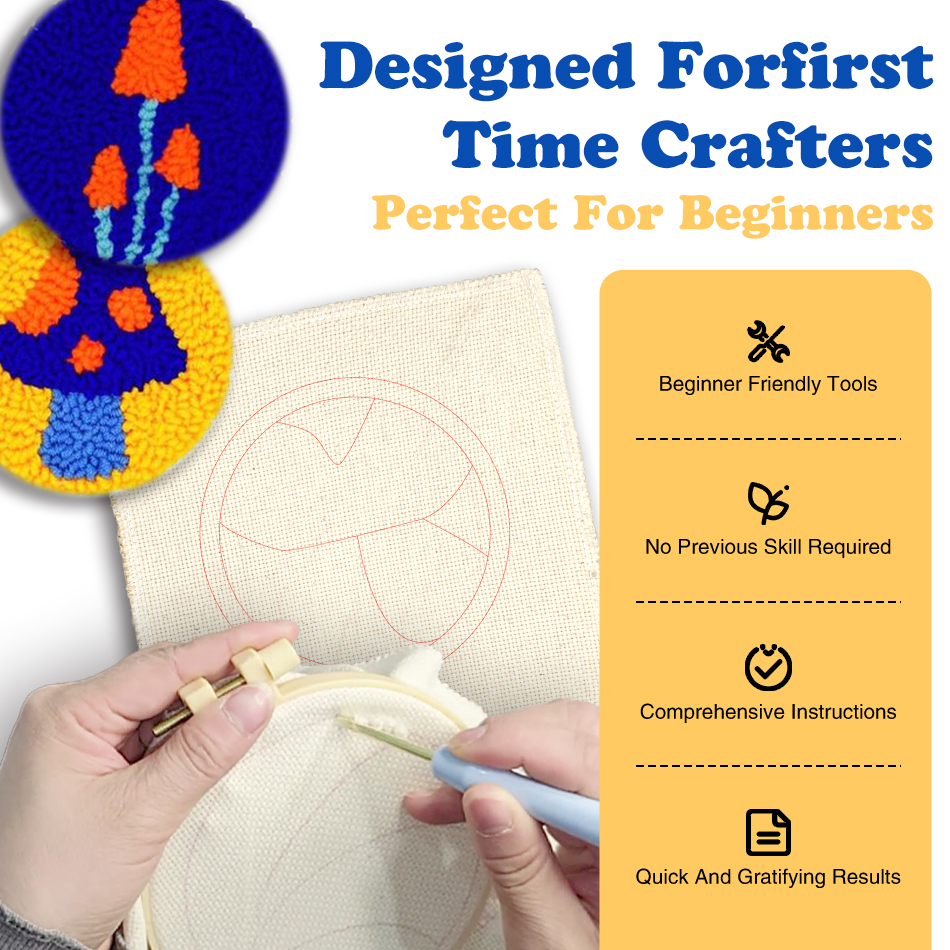 Punch Needle Coaster Simple la - Art Craft Simple 리뷰 및 가격