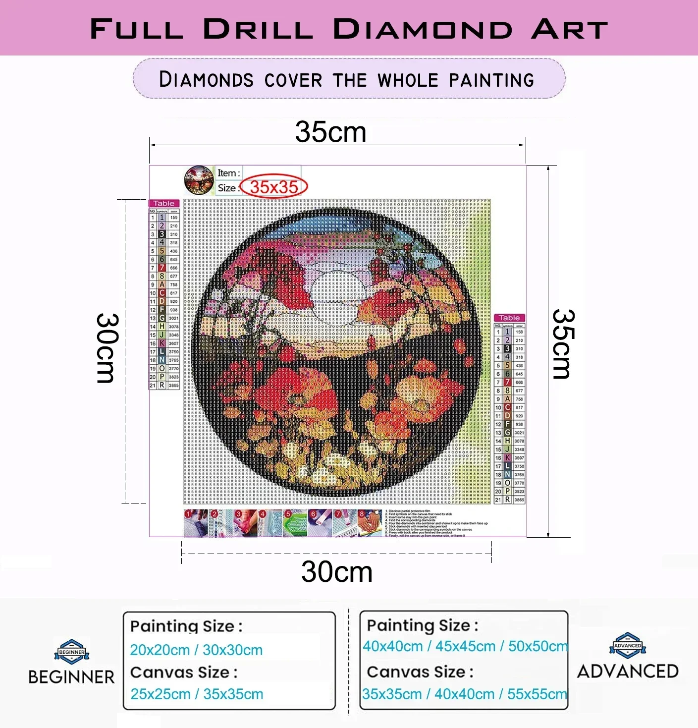 Diamond Painting DIY Colorful  - Art Craft Village 리뷰 및 가격