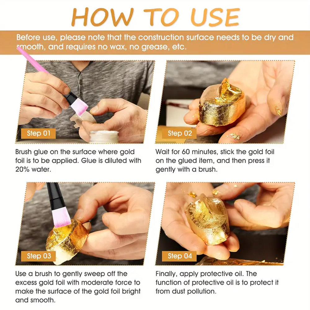 100ML/200ML Golden Foil Adhesi - Art Craft Kit 리뷰 및 가격