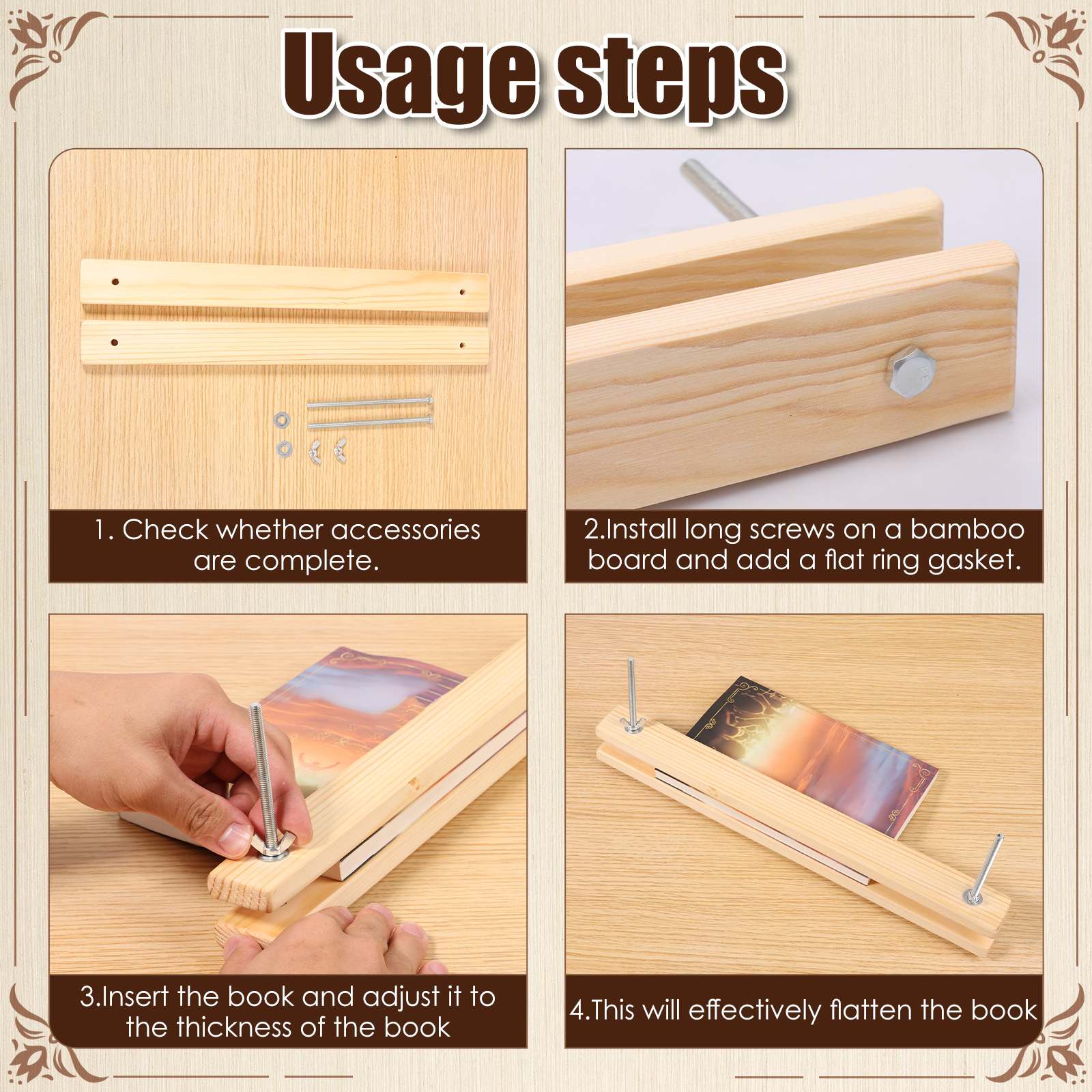 Wooden Book Press Kit DIY Gree - Bookbinding Supply Kit 리뷰 및 가격