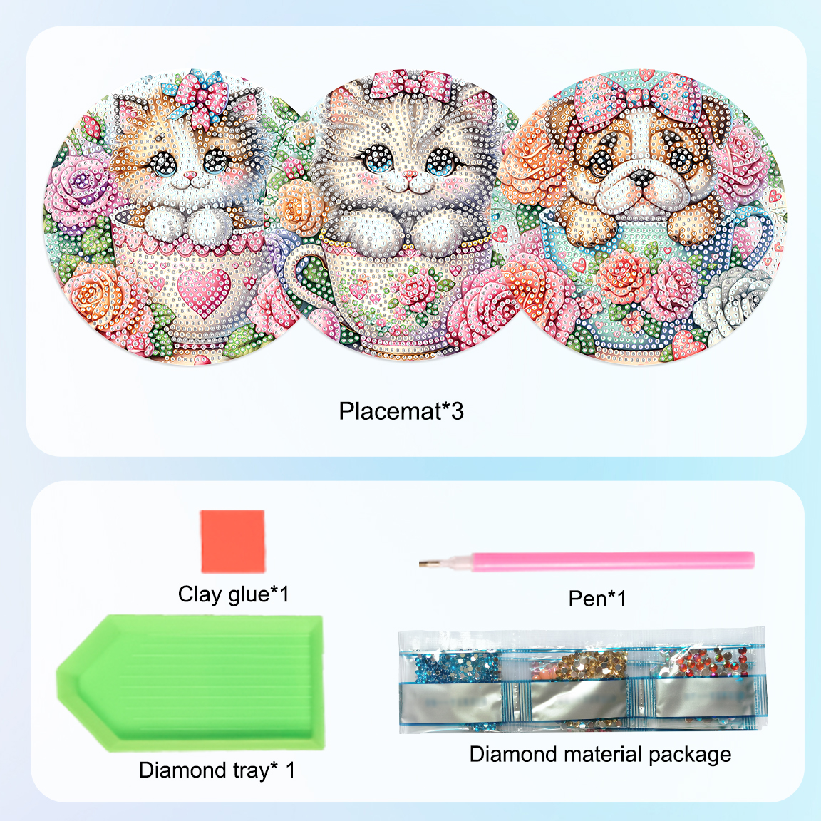 3Pcs Diamond Art Painting Plac - Art Craft Kit 리뷰 및 가격