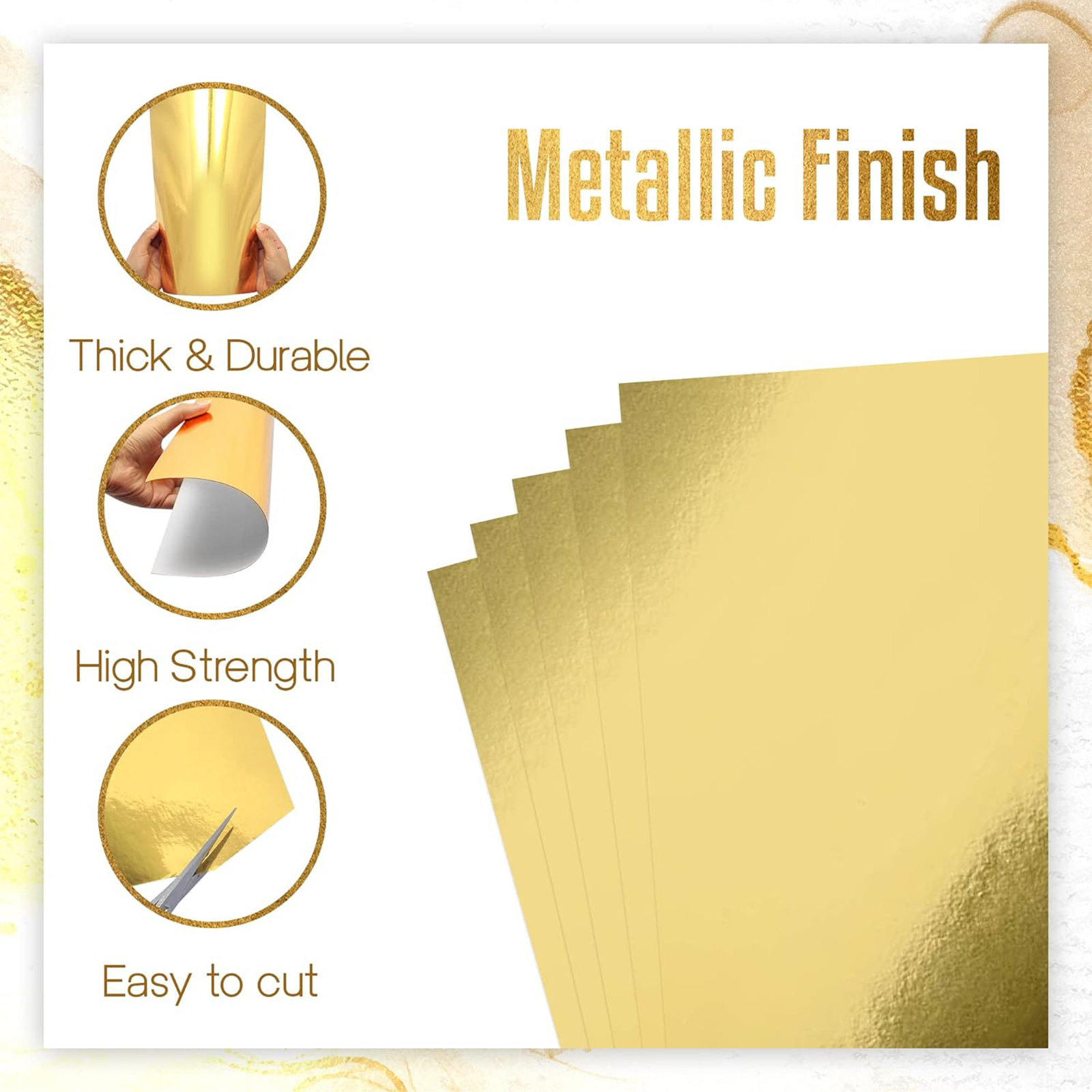 10 Sheets A4 Size Metallic Gol - Art Craft Paper 리뷰 및 가격