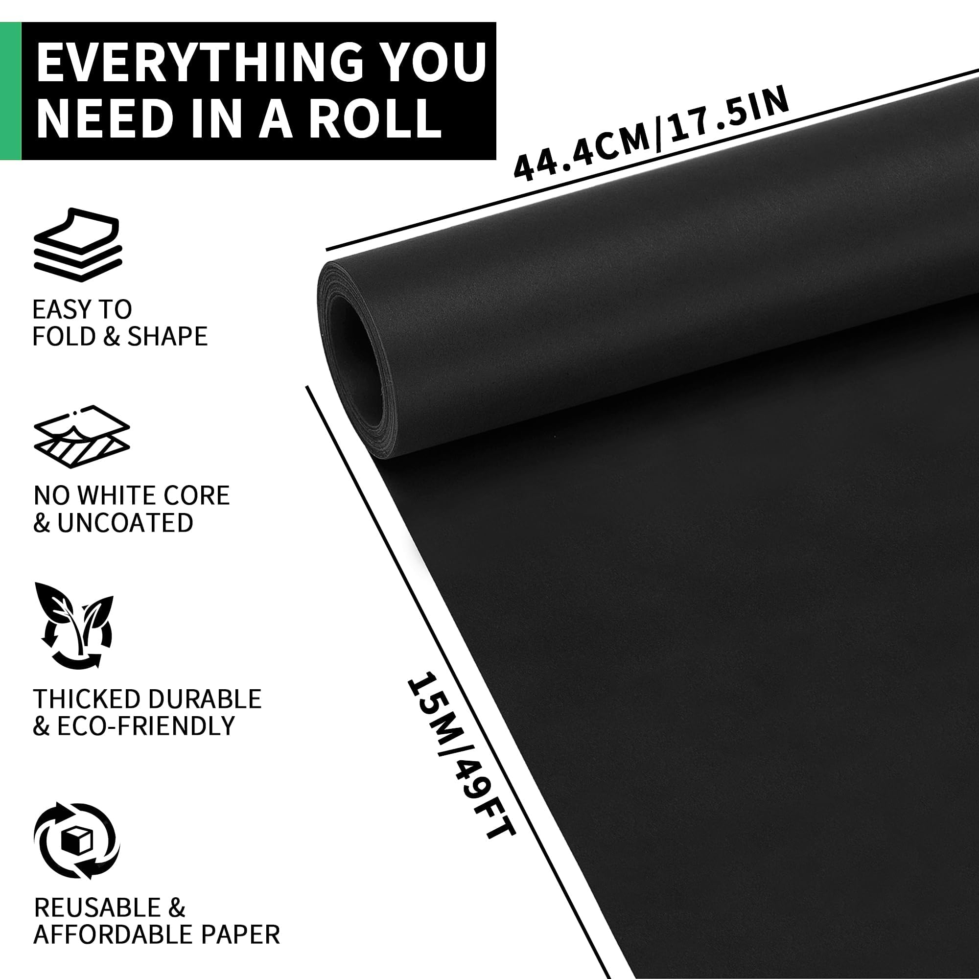 kraft paper Black Wrapping Pap - Wallpaper Art And Craft 리뷰 및 가격