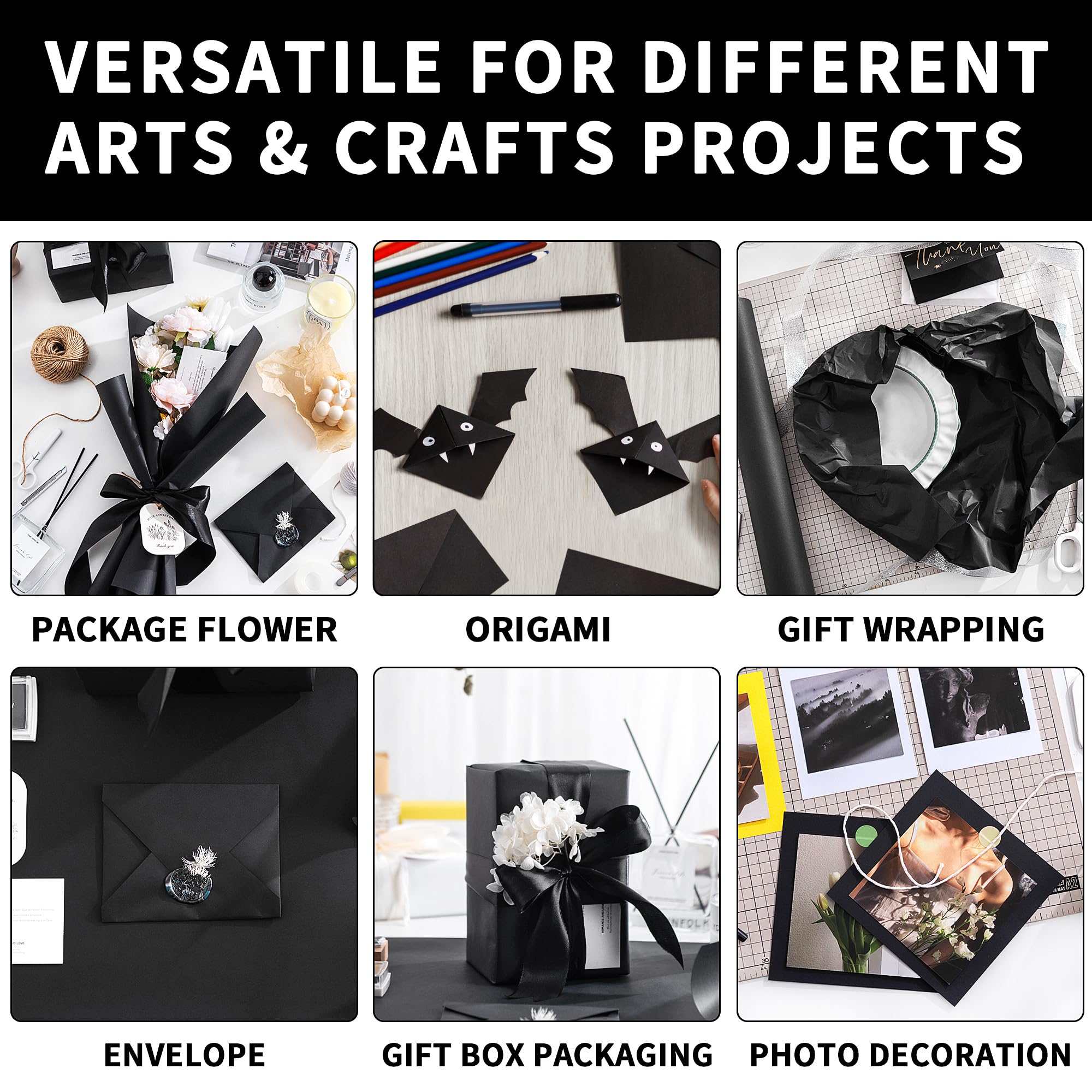 kraft paper Black Wrapping Pap - Wallpaper Art And Craft 리뷰 및 가격