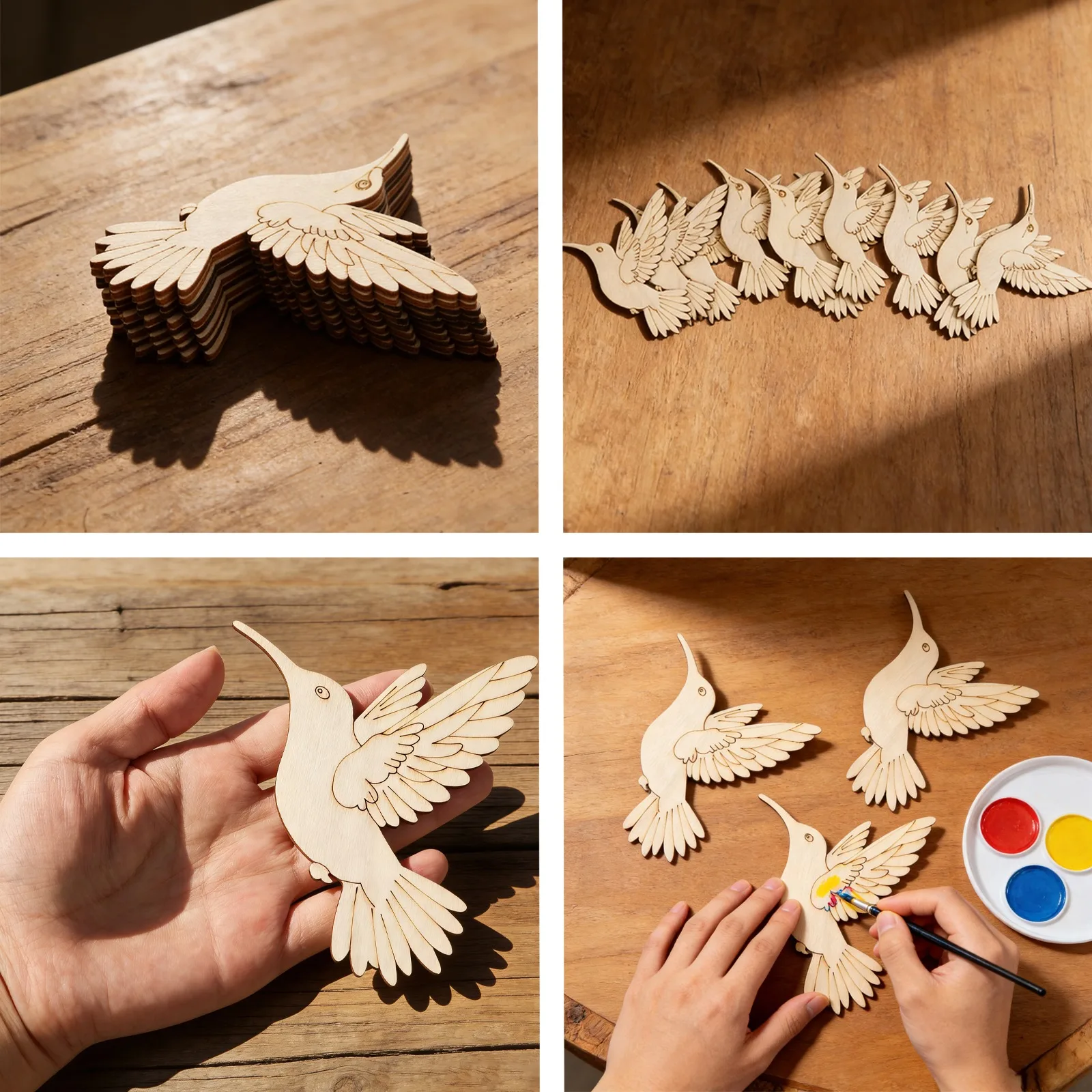 10pcs Unfinished Wood Animal B - Art Craft Kit 리뷰 및 가격
