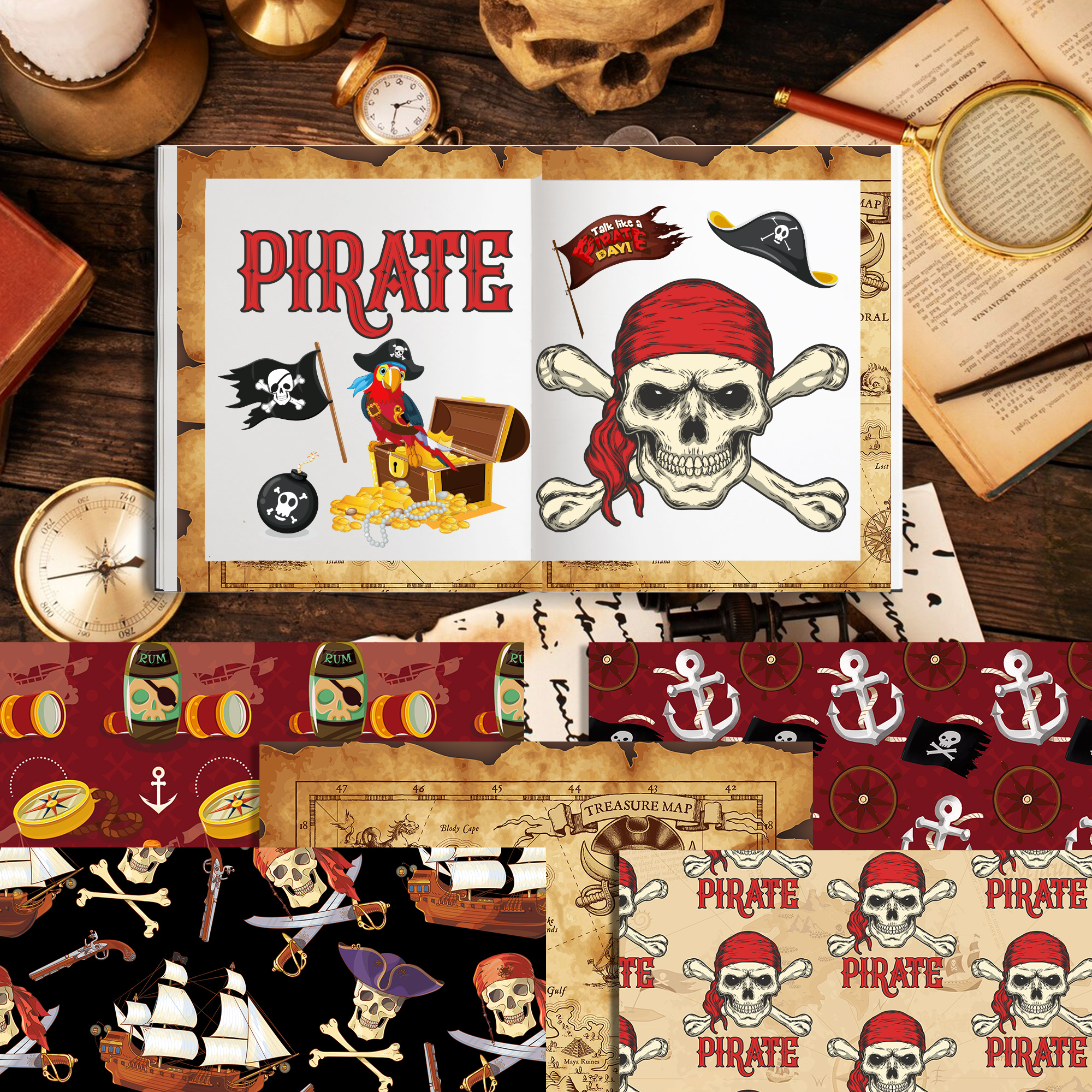 24pcs European Pirate Theme DI - Art Craft Paper 리뷰 및 가격
