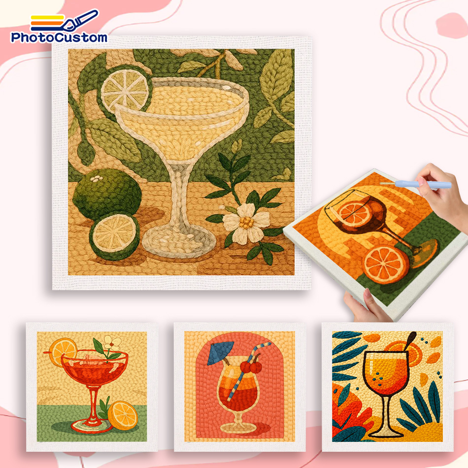 PhotoCustom Orange Punch Needl - Wallpaper Art And Craft 리뷰 및 가격