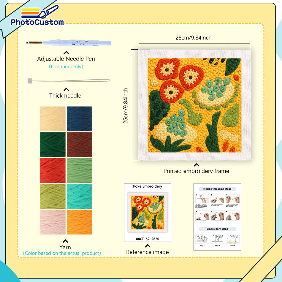 PhotoCustom Orange Punch Needl - Wallpaper Art And Craft 리뷰 및 가격