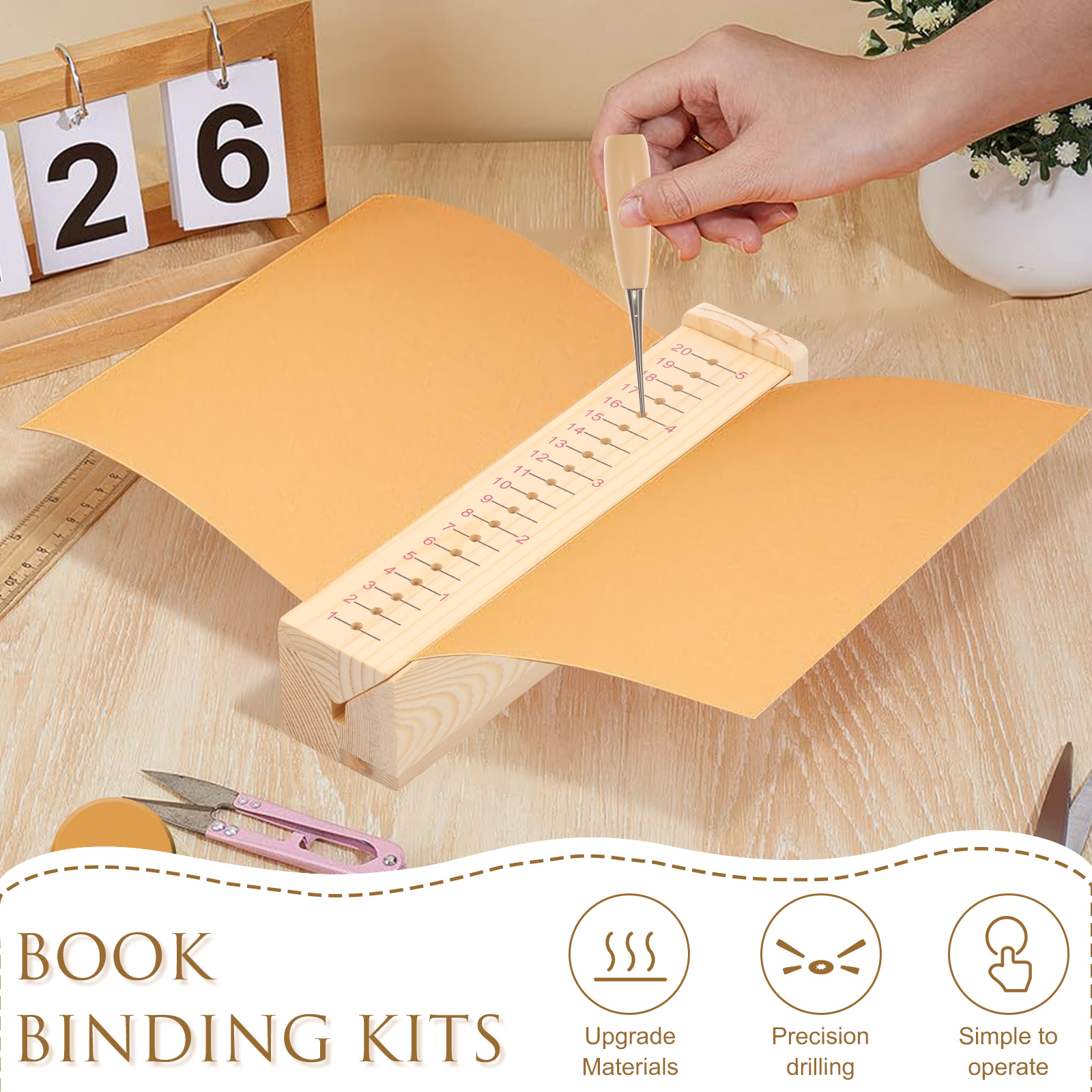 Wood Bookbinding Punching Crad - Bookbinding Supply Kit 리뷰 및 가격