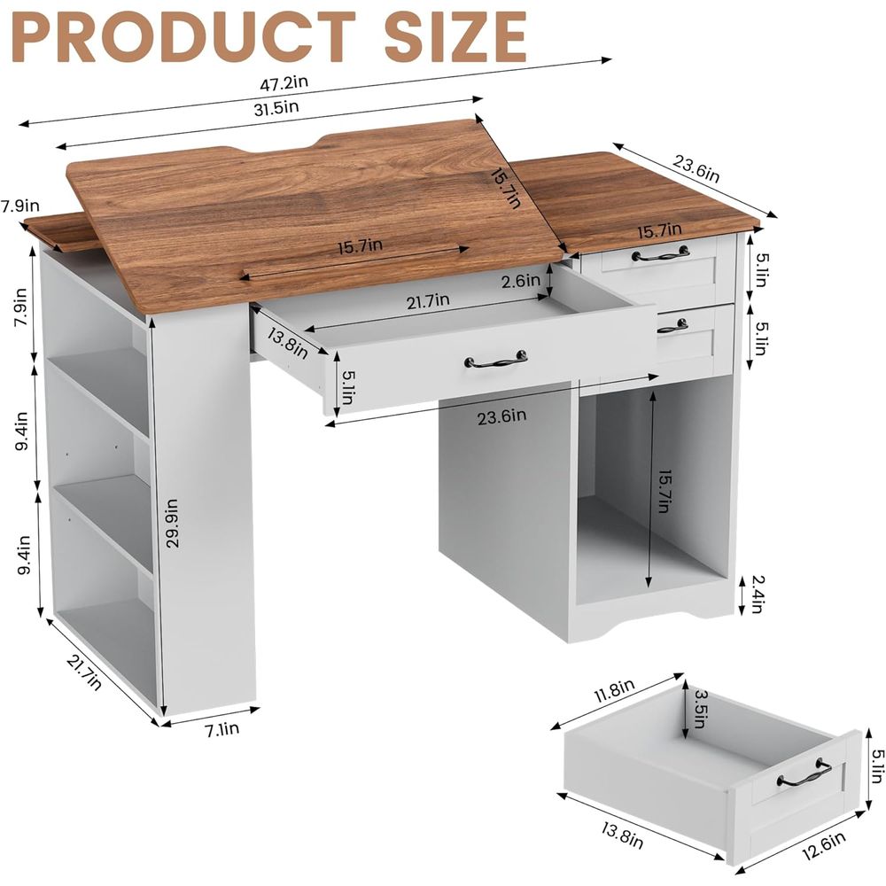 Adjustable Art Desk with Stora - Art Craft Us 리뷰 및 가격