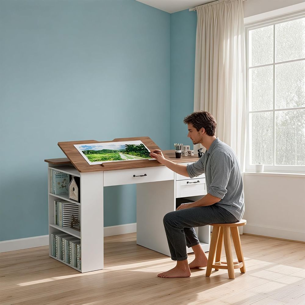 Adjustable Art Desk with Stora - Art Craft Us 리뷰 및 가격