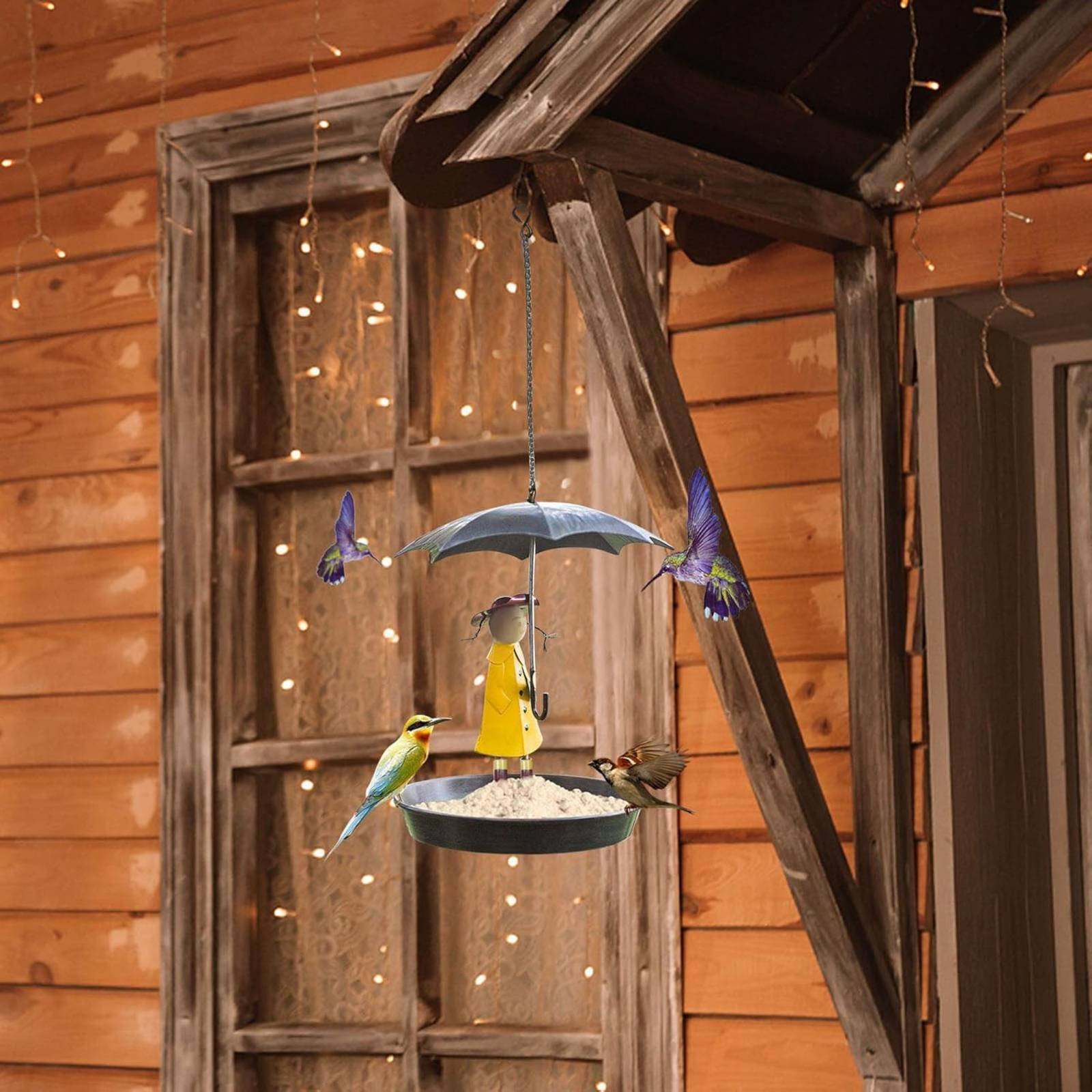 Girl with Umbrella Bird Feeder - Art Craft Us 리뷰 및 가격