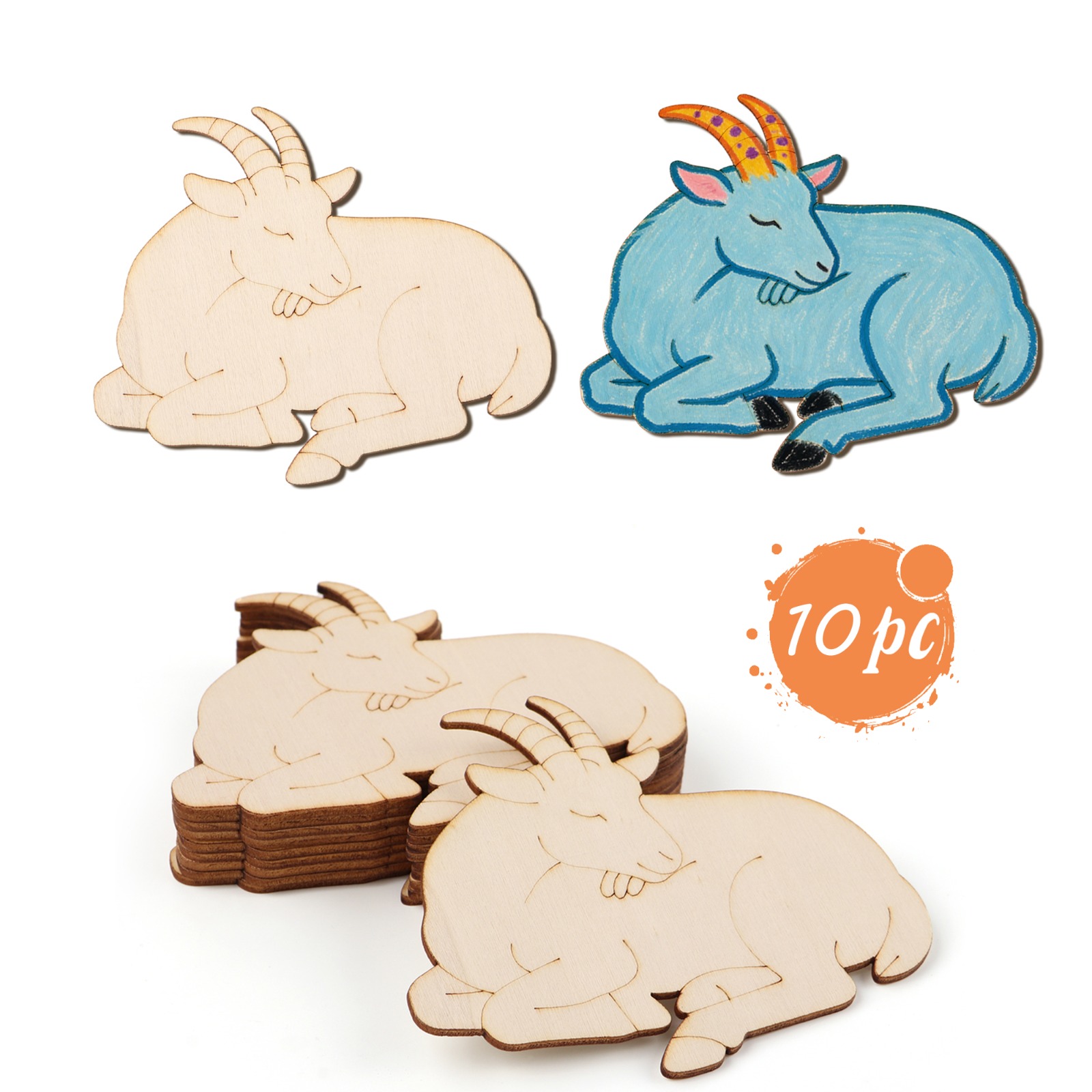 10pcs/set Unfinished Wood Shee - Art Craft Us 리뷰 및 가격