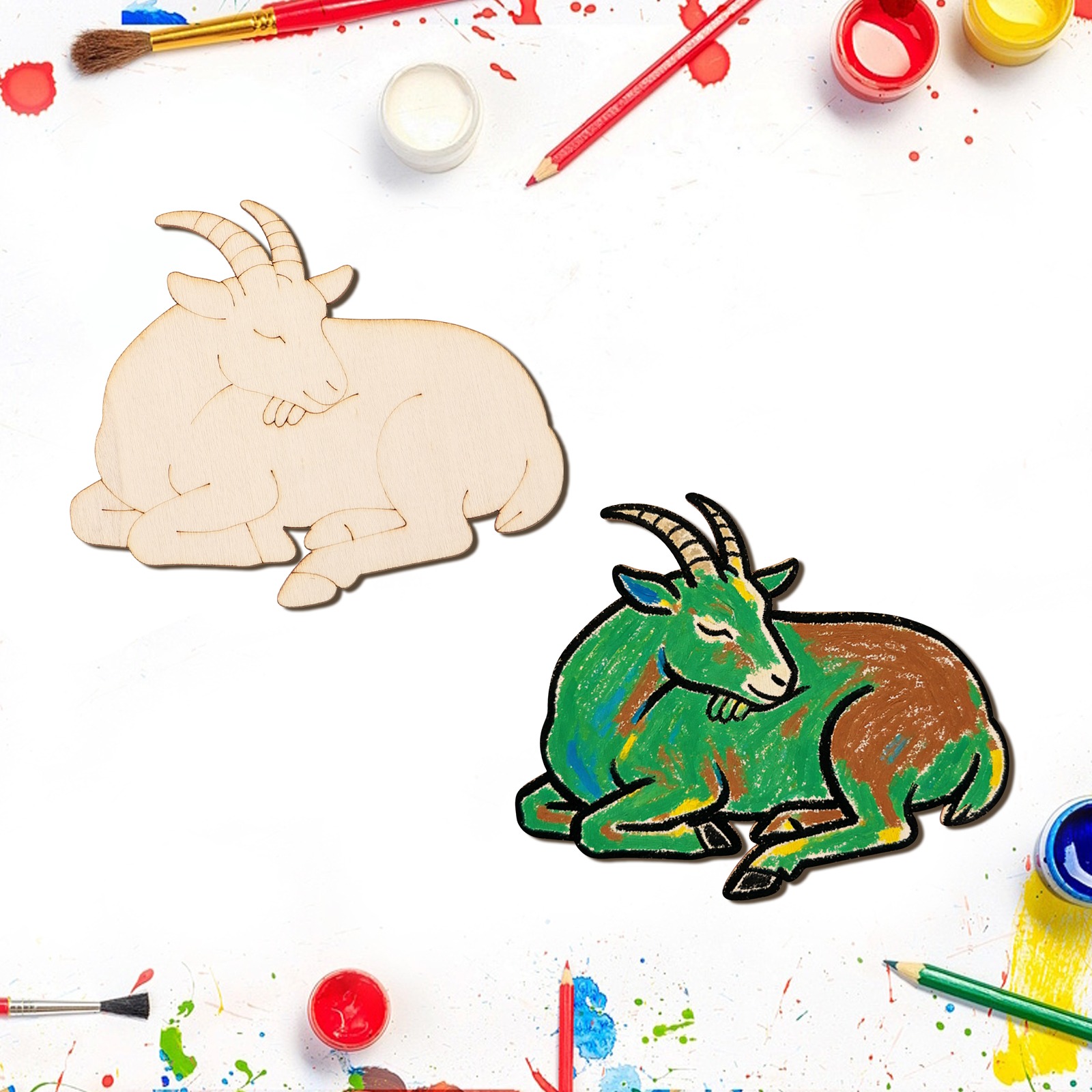 10pcs/set Unfinished Wood Shee - Art Craft Us 리뷰 및 가격