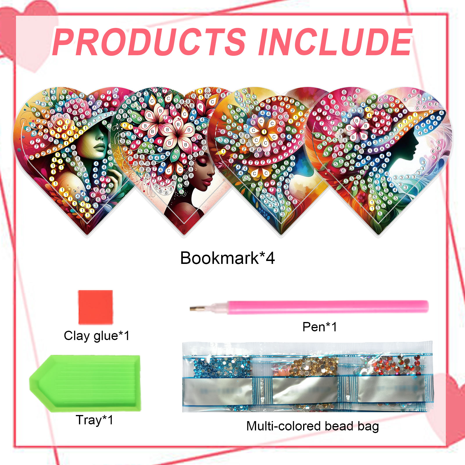 4PCS Diamond Painting Heart Sh - Art Craft Kit 리뷰 및 가격