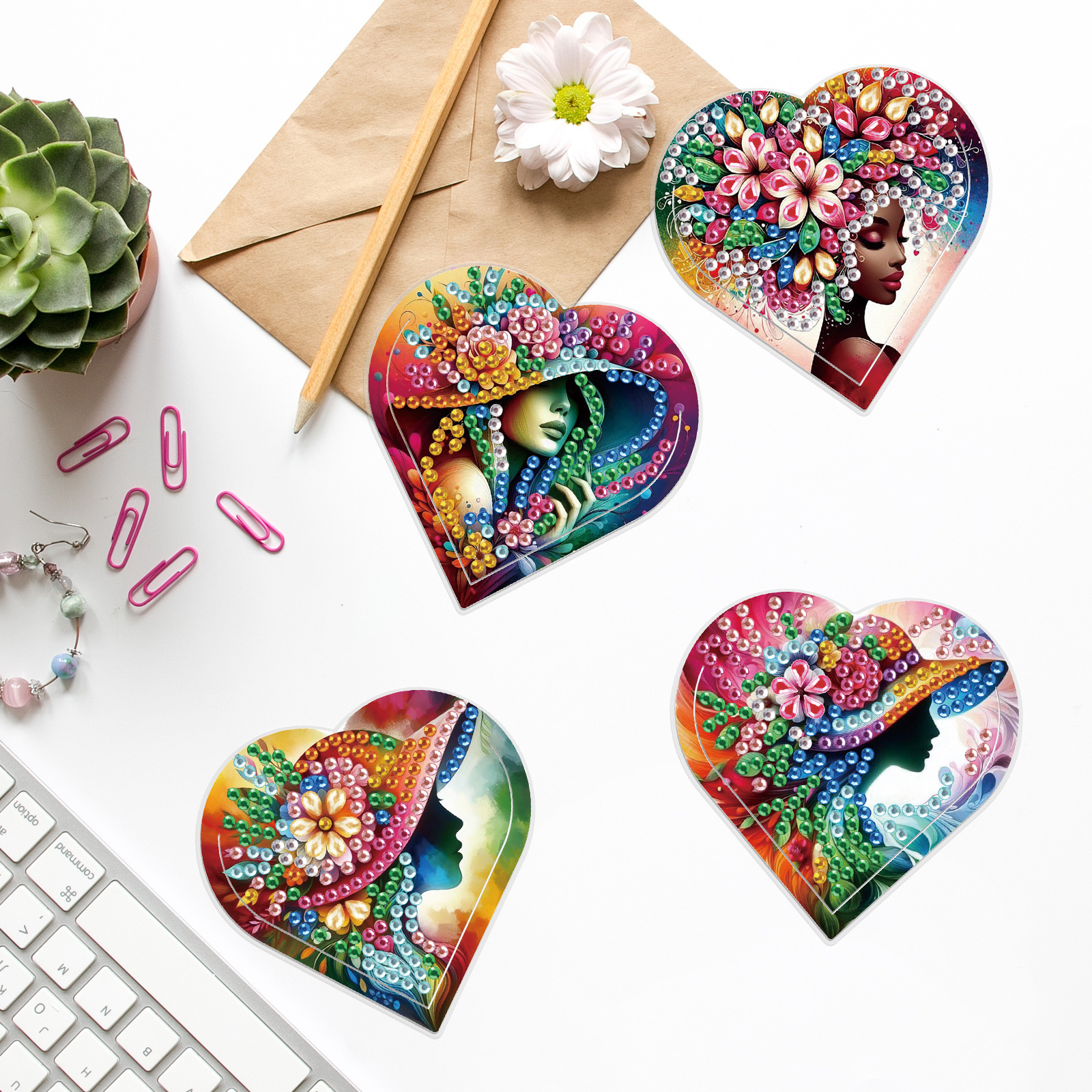 4PCS Diamond Painting Heart Sh - Art Craft Kit 리뷰 및 가격