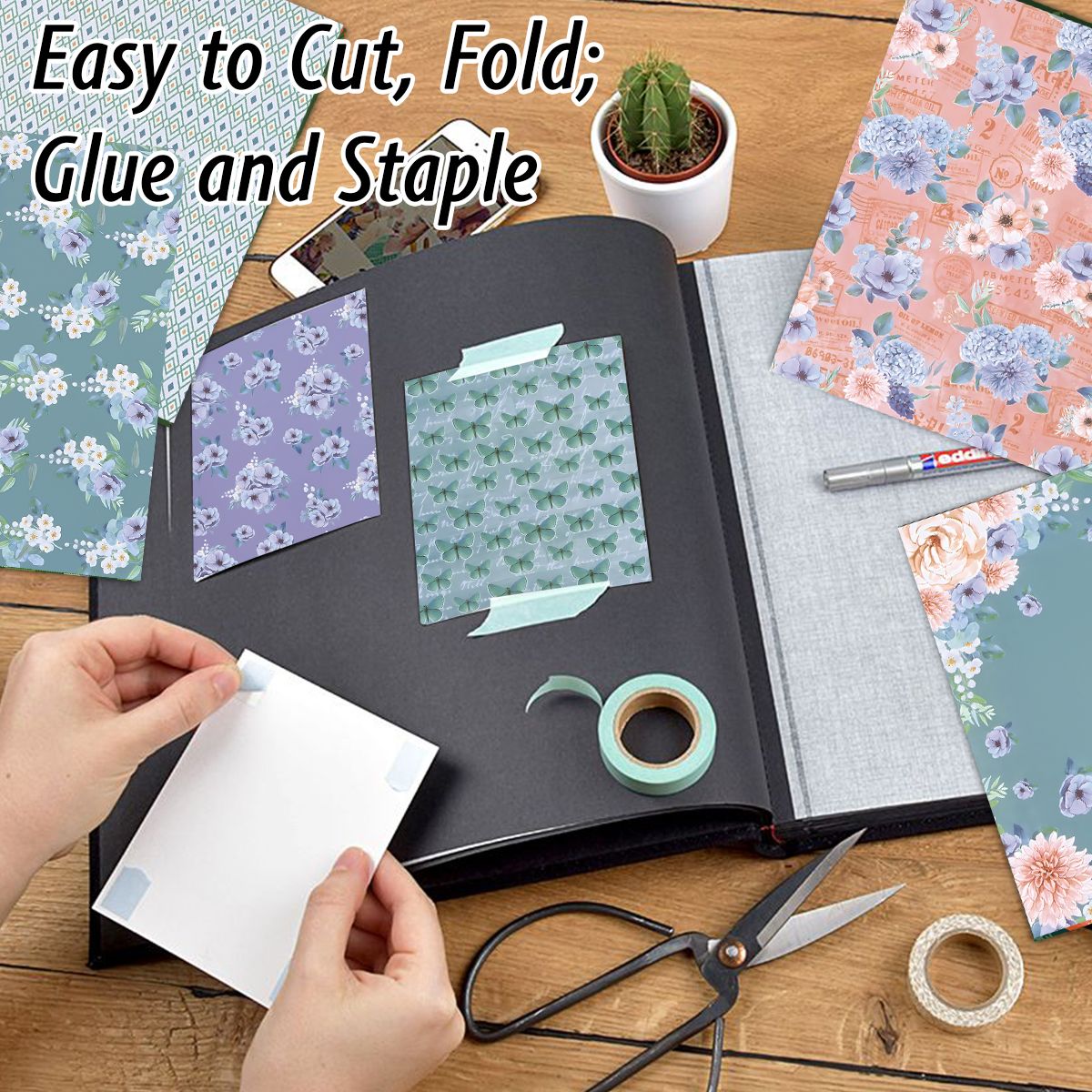 24 Sheets Colored Floral Patte - Art Craft Paper 리뷰 및 가격