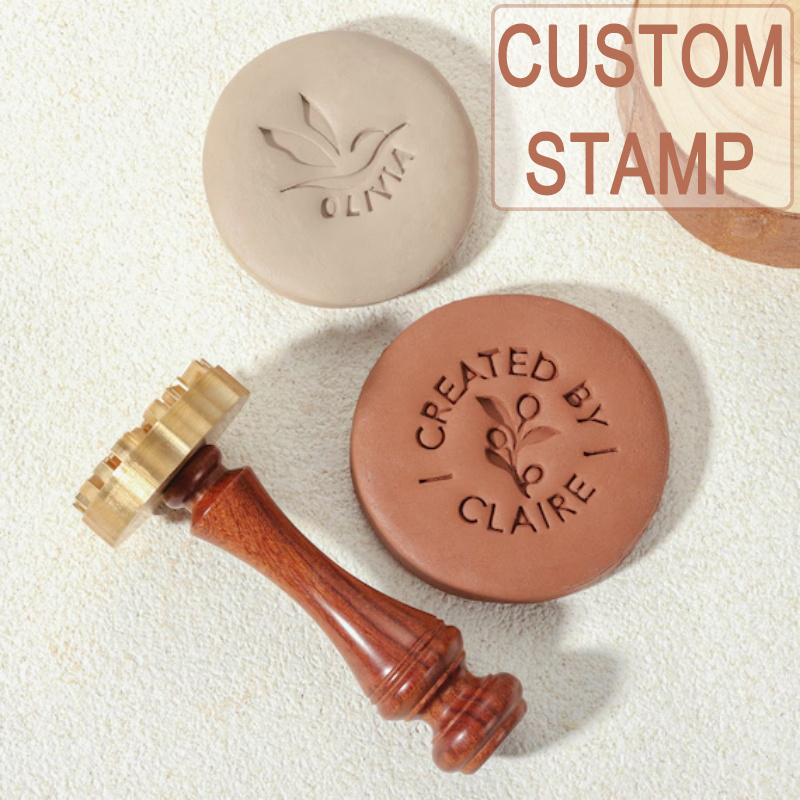 Custom Pottery Stamp for Clay, - Art Craft Logo Design 리뷰 및 가격