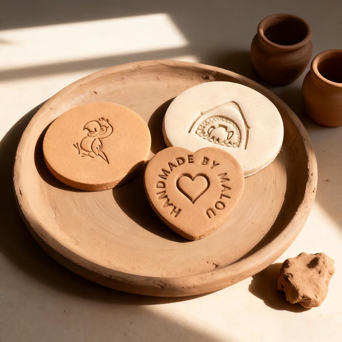 Custom Pottery Stamp for Clay, - Art Craft Logo Design 리뷰 및 가격